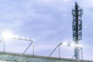 lights on the football field photo