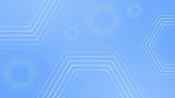 Royal blue color repeating hexagonal shapes complex geometrical loop able background video