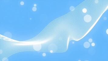 Royal blue color wave of particles futuristic glowing wave with bokeh particles futuristic background video