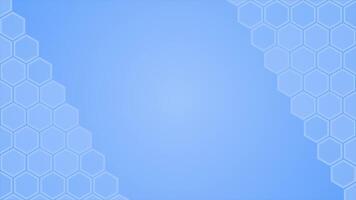Royal blue color hexagonal shaped tiles futuristic geometrical pattern background video