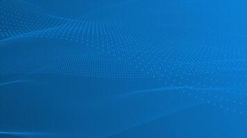Royal blue color circular dots forming wave pattern geometrical futuristic background video