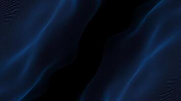 Royal blue color hi-tech particles slowly moving in cyberspace forming loop able wave pattern on black background video
