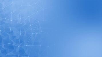 Royal blue color low poly design lines and dots pattern geometrical background video