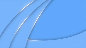 Royal blue color semi circles elegant design with glowing golden stripes abstract luxury loop able background video