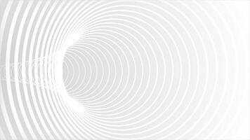 Flying through White color multiple rings 3d tunnel technology loop able background video