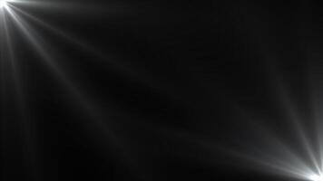 White color optical light rays technology loop able background, shiny rays on black background video