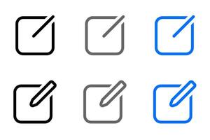 edit text icon. create pen sign. pencil symbol. draw pictogram. note illustration. vector