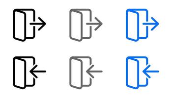 login icon. join symbol. inside entry sign. account access pictogram. doorway symbol. vector