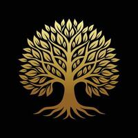Gradient color tree illustration design. vector