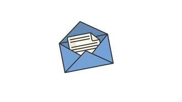 mail icon symbol animation motion graphic for business element and template background video