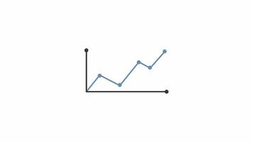 line graph motion icon animation graphic design, blue color line loopable element video
