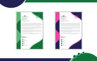 Business Letterhead Design with Template and Design. vector