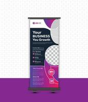 Corporate Roll Up Banner Signage Standee Minimal Design Template vector