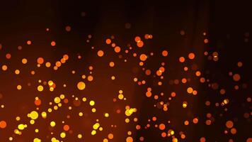 Brown motion background with scattered yellow and orange circles. Suitable for autumnthemed designs, greeting cards, social media posts, and festive invitations. video