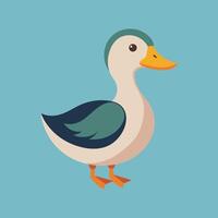 coloring duck illustration for your design vector