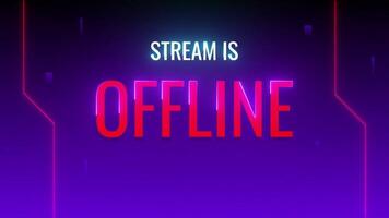 Offline Stream End Soon Background Motion Graphic video