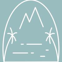 paradise monoline art vector