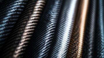 Luxurious fabric textures shimmer in warm hues under soft natural light photo