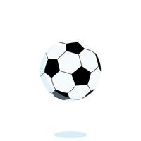 Soccer ball with shadow on white background. Football design element. vector