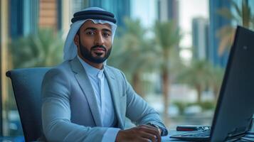 A business consultant who is setting up a business in Dubai. photo