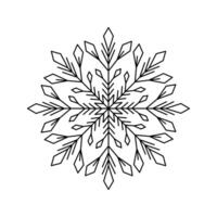 White background with isolated snowflake icon vector
