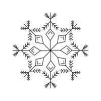 Snowflake symbol on white background vector