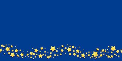 Blue background with a border of yellow stars along the bottom edge. Ideal for festive designs and invitations. vector