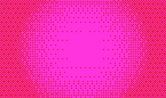 Pixel Art Dither Texture. Bitmap 8-bit Style Noise Pixel Art Background. Vintage Retro Console Game red and pink Radial Gradient Pixel frame. Illustration. vector