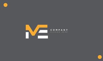 ME Alphabet letters Initials Monogram logo vector