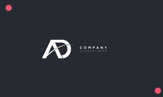 AD Alphabet letters Initials Monogram logo vector