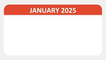 January 7, 2025 Animated 2025 planner showcasing January calendar, highlighting January 7th with space for tasks, notes, and to-do lists. video