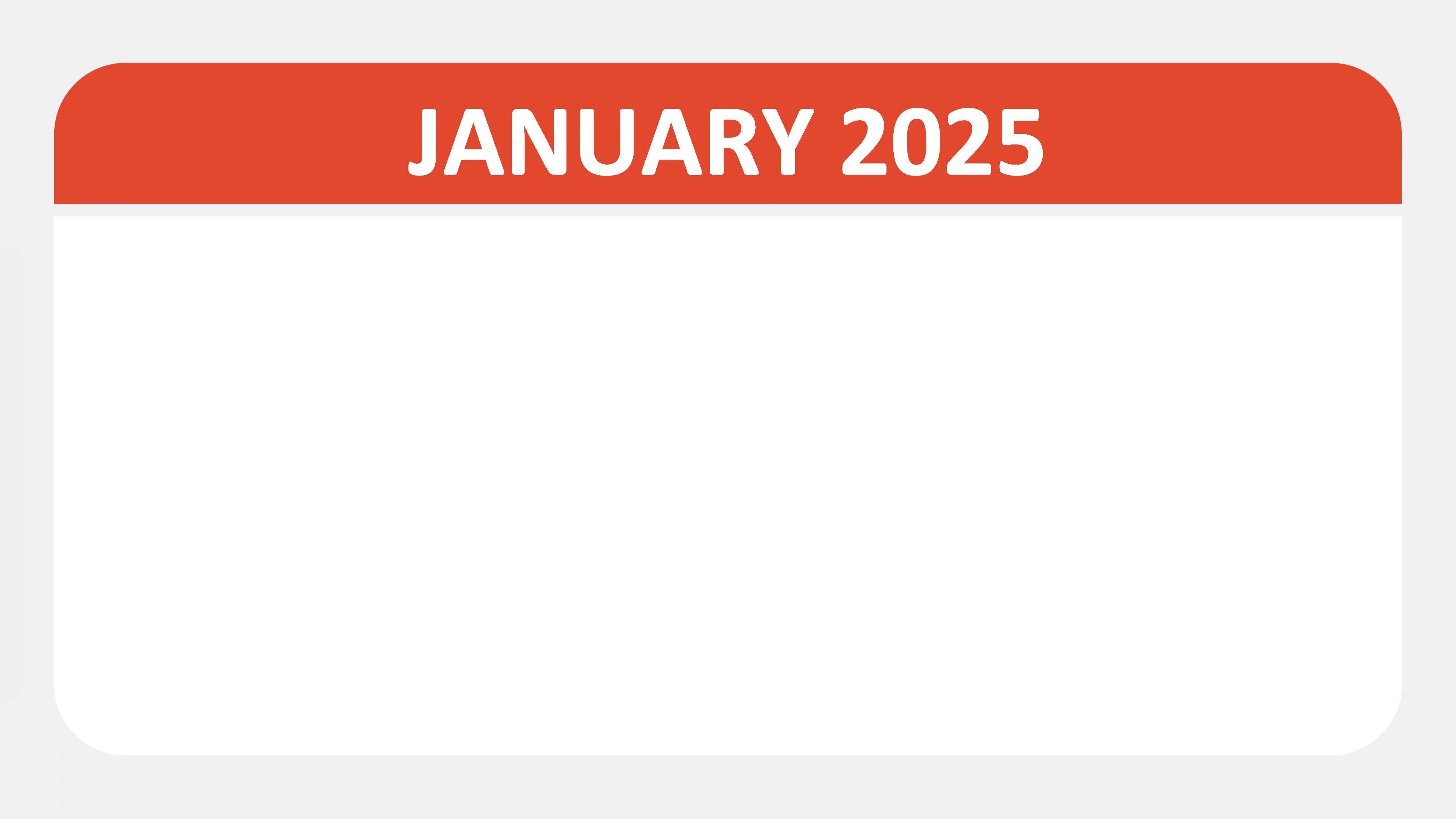 January 12, 2025 Animated 2025 planner showcasing January calendar