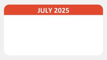 July 27, 2025 Animated 2025 planner showcasing July calendar, highlighting July 27th with space for tasks, notes, and to-do lists. video