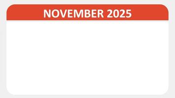 November 5, 2025 Animated 2025 planner showcasing November calendar, highlighting November 5th with space for tasks, notes, and to do lists. video