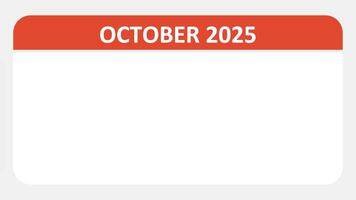 October 11, 2025 Animated 2025 planner showcasing October calendar, highlighting October 11th with space for tasks, notes, and to do lists. video