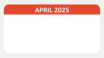 April 3, 2025 Animated 2025 planner showcasing April calendar, highlighting April 3rd with space for tasks, notes, and to-do lists. video