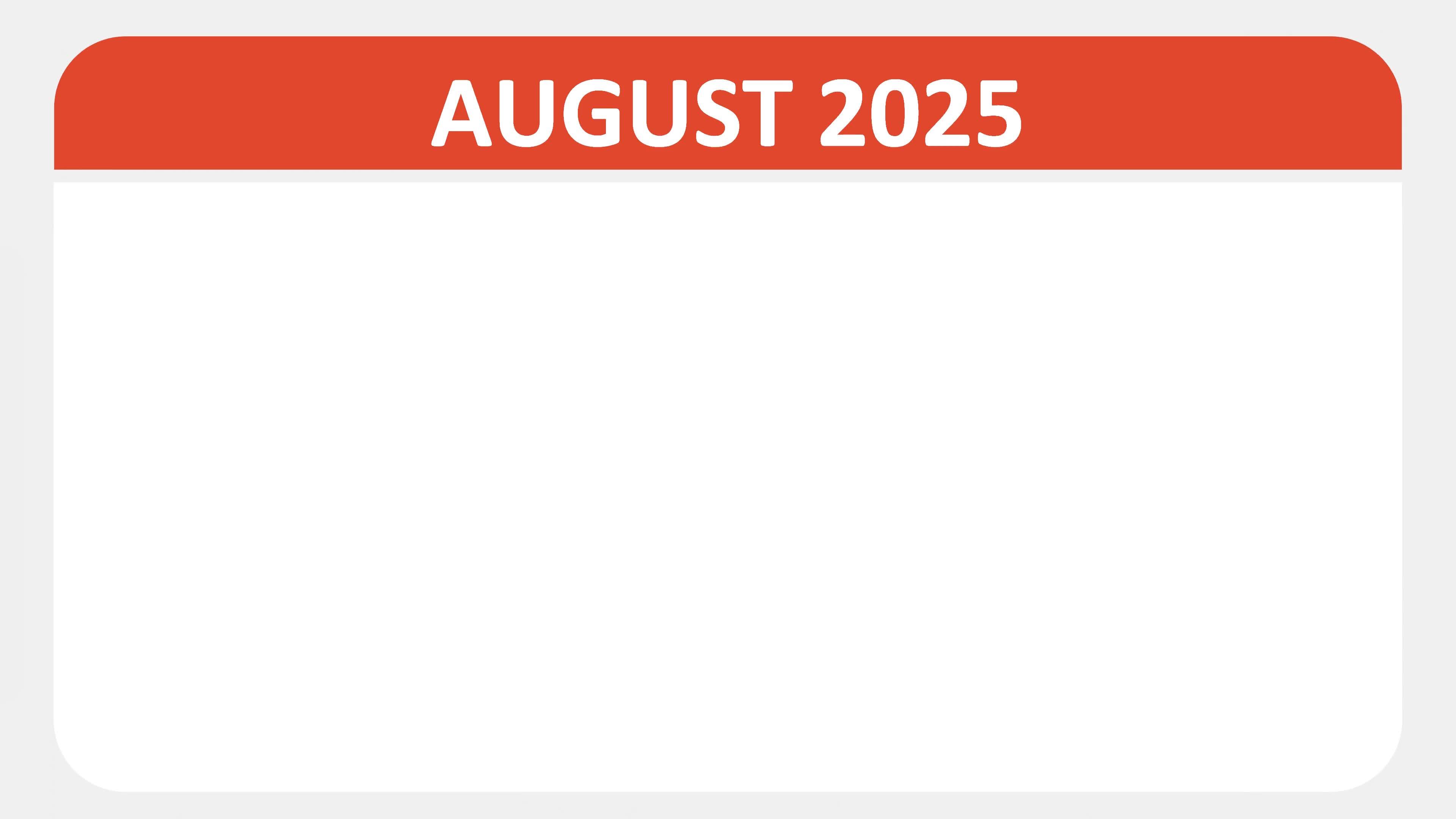 August 19, 2025 Animated 2025 planner showcasing August calendar