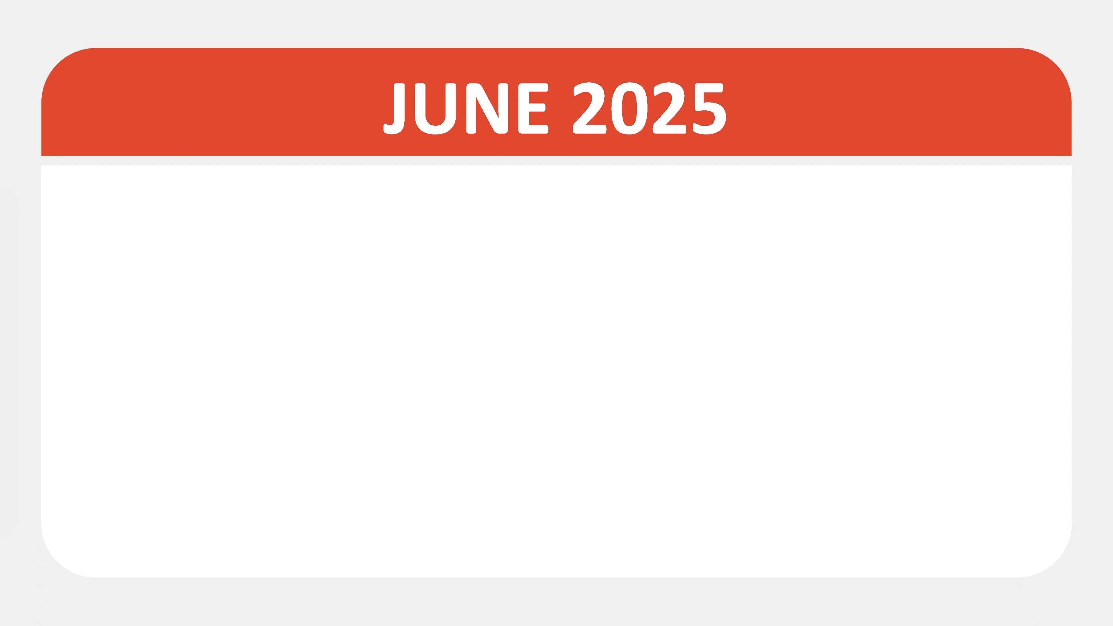 June 23, 2025 Animated 2025 planner showcasing June calendar, highlighting June 23rd with space