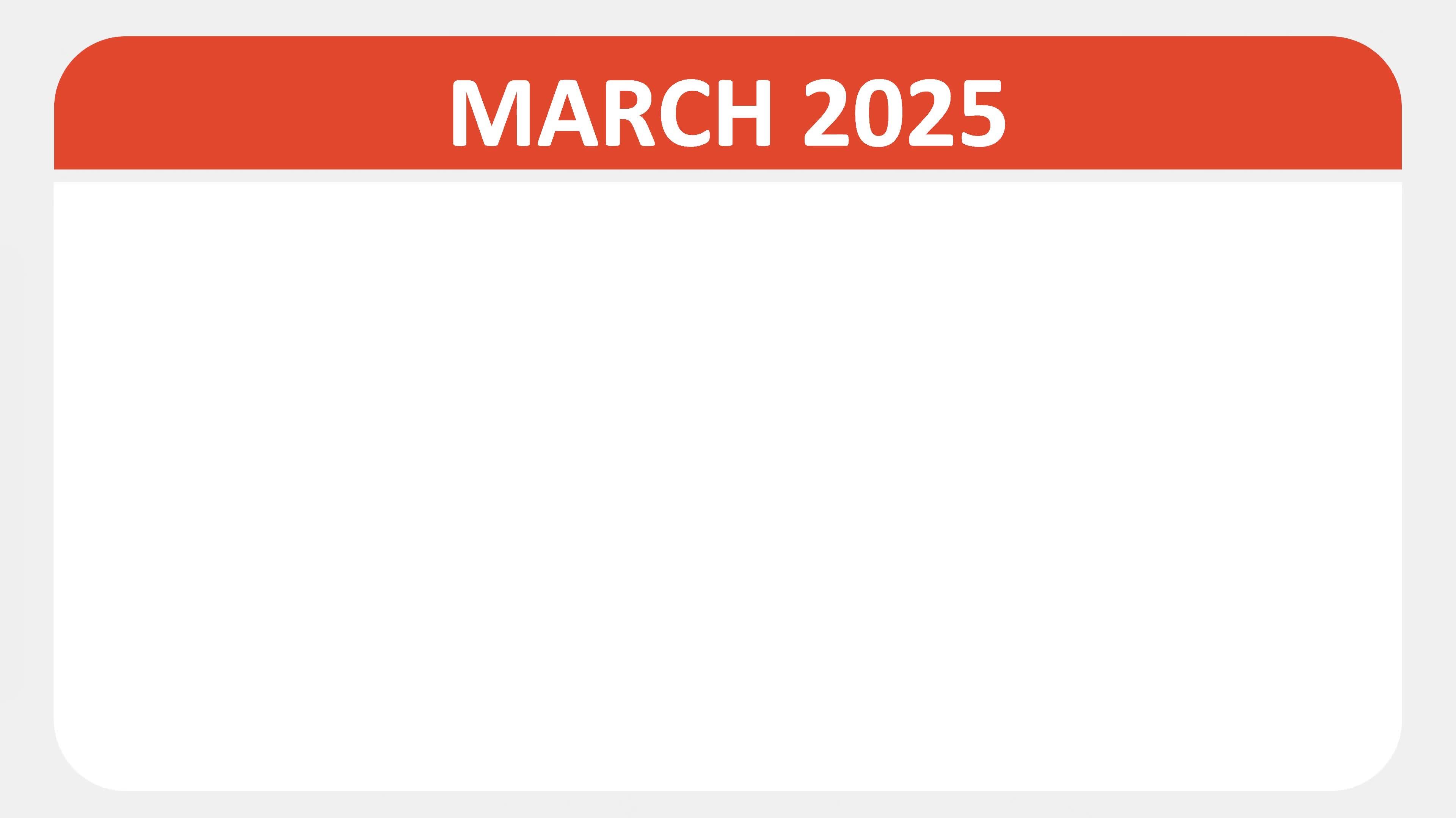March 14, 2025 Animated 2025 planner showcasing March calendar
