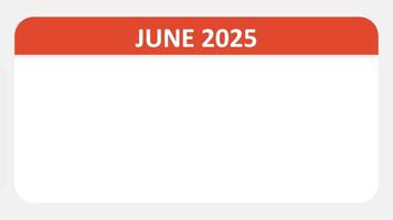 June 2, 2025 Animated 2025 planner showcasing June calendar, highlighting June 2nd with space for tasks, notes, and to-do lists. video