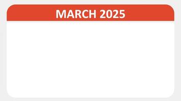 March 10, 2025 Animated 2025 planner showcasing March calendar, highlighting March 10th with space for tasks, notes, and to-do lists. video