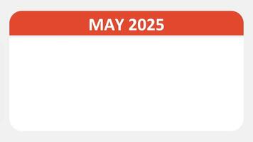 May 18, 2025 Animated 2025 planner showcasing May calendar, highlighting May 18th with space for tasks, notes, and to-do lists. video