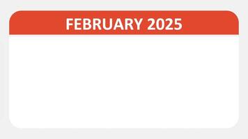 February 18, 2025 Animated 2025 planner showcasing February calendar, highlighting February 18th with space for tasks, notes, and to-do lists. video