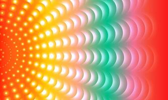 Abstract colorful shining vibrant circle tunnel background. vector