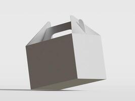 Cartoon cardboard boxes. Carton delivery boxes, open and closed shipping package with fragile signs, parcel delivery boxes photo