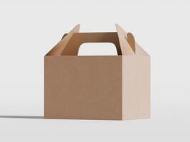 Cartoon cardboard boxes. Carton delivery boxes, open and closed shipping package with fragile signs, parcel delivery boxes photo