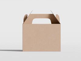 Cartoon cardboard boxes. Carton delivery boxes, open and closed shipping package with fragile signs, parcel delivery boxes photo