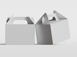 Cartoon cardboard boxes. Carton delivery boxes, open and closed shipping package with fragile signs, parcel delivery boxes photo