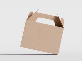 Cartoon cardboard boxes. Carton delivery boxes, open and closed shipping package with fragile signs, parcel delivery boxes photo