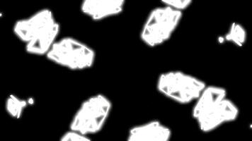 pulsating fractal fragments swirl on a dark background vj loop. High quality 4k footage video